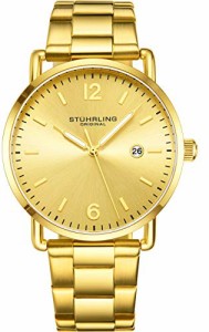 腕時計 ストゥーリングオリジナル メンズ Stuhrling Original Analog Watch Yellow Gold Plated wi