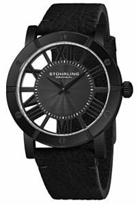 腕時計 ストゥーリングオリジナル メンズ Stuhrling Original Black PVD Mens Minimalist Vintage 