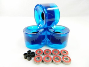 ベアリング スケボー スケートボード 70mm Longboard Skateboard Wheels + ABEC 7 Bearings Spacers 