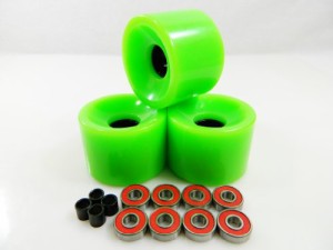 ベアリング スケボー スケートボード 70mm Longboard Skateboard Wheels + ABEC 7 Bearings Spacers 