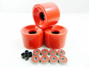 ベアリング スケボー スケートボード 70mm Longboard Skateboard Wheels + ABEC 7 Bearings Spacers 