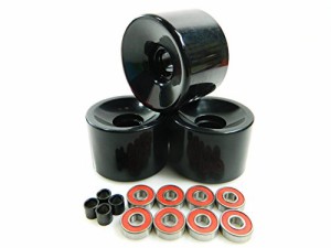 ベアリング スケボー スケートボード TGM Choice 78a Longboard Wheels (Offset), 76mm, Black