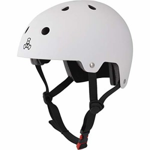 ヘルメット スケボー スケートボード Triple Eight Dual Certified Bike and Skateboard Helmet, Whi