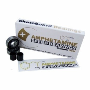 ベアリング スケボー スケートボード Ceramic High-End Longboard Bearings AMPHETAMINE Gold