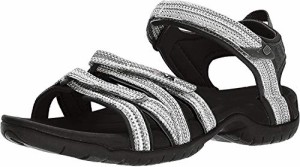 海外正規品 並行輸入品 アメリカ直輸入 Teva womens Tirra Sandal, Black/White Multi, 10 US