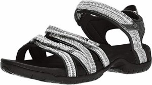 海外正規品 並行輸入品 アメリカ直輸入 Teva Women's Tirra Sandal, Black/White Multi, 5