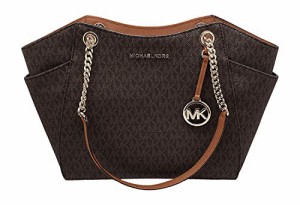 マイケルコース アメリカ 直輸入 Michael Kors Brown Pvc Jet Set Travel Large Chain Shoulder Tote B