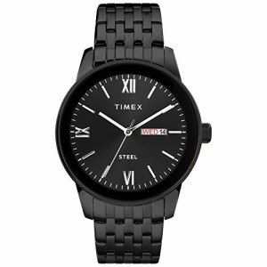 腕時計 タイメックス メンズ Timex Men's Dress Analog 41mm Stainless Steel Bracelet Watch, Black