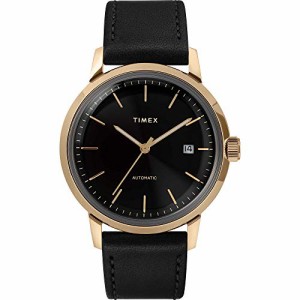 腕時計 タイメックス メンズ Timex Marlin Automatic 40mm Leather Strap Watch (Black)