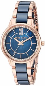 腕時計 アンクライン レディース Anne Klein Women's AK/3344NVRG Premium Crystal Accented Rose Gold