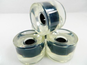 ウィール タイヤ スケボー 70mm Pro Longboard Skateboard Wheels Solid Gel Colors (Gel Clear)