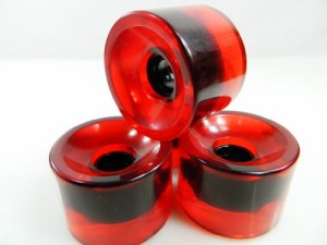 ウィール タイヤ スケボー 70mm Pro Longboard Skateboard Wheels Solid Gel Colors (Gel Red)