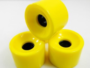 ウィール タイヤ スケボー 70mm Pro Longboard Skateboard Wheels Solid Gel Colors (Solid Yellow)