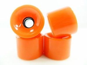 ウィール タイヤ スケボー Blank 60mm Gel Solid Color Longboard Skateboard Wheels (Solid Orange)