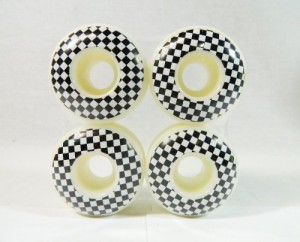 ウィール タイヤ スケボー Blank 52mm x 31mm Pro Graphic Skateboard Wheels (Checkered White)