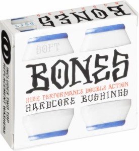 ブッシュ スケボー スケートボード Bones Wheels Hardcore Bushings, Soft, White