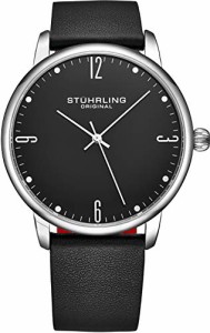 腕時計 ストゥーリングオリジナル メンズ Stuhrling Original Analog Watch for Men - Black Leath