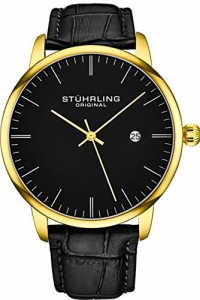 腕時計 ストゥーリングオリジナル メンズ Stuhrling Original Mens Watch Calfskin Leather Strap 