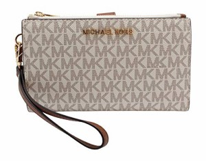 マイケルコース アメリカ 直輸入 Michael Kors Jet Set Travel Double Zip Wristlet - Signature PVC (