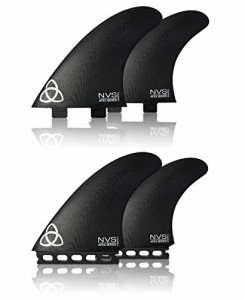 サーフィン フィン マリンスポーツ Naked Viking Surf Kraken Twin Fin, Apex Series Solid Fiberglas