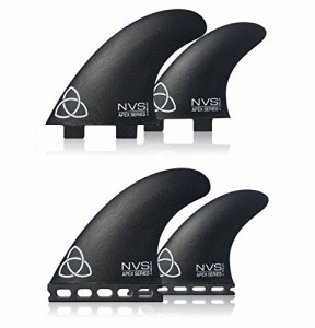 サーフィン フィン マリンスポーツ Naked Viking Surf Medium JL Apex Quad Surfboard Fins (Set of 4