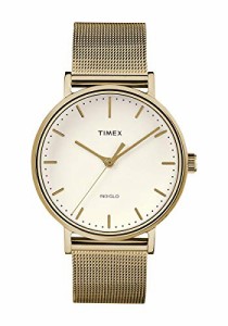 腕時計 タイメックス レディース Timex Women's Fairfield 37mm Watch ? Gold-Tone & Cream with Gol