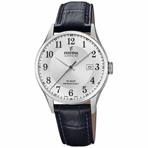 腕時計 フェスティナ フェスティーナ Festina F20007/1 Men's Black Swiss Made Watch, Silver/Black
