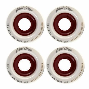 ウィール タイヤ スケボー Blood Orange Morgan White / Red Longboard Wheels - 60mm 82a (Set of 4)