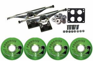 ウィール タイヤ スケボー Longboard Skateboard Trucks Combo Set 65mm Bigfoot Islanders Wheels with S