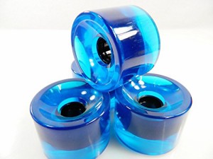 ウィール タイヤ スケボー 70mm Longboard Wheels (Set of 4) Trans Blue