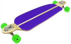 ウィール タイヤ スケボー Double Drop Longboard Down/Through Purple Hybrid Speed Board Skateboard