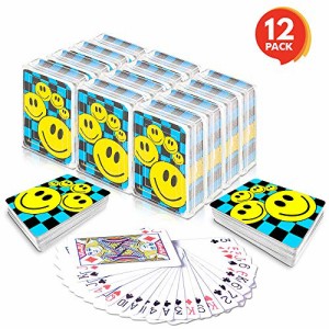 海外カードゲーム 英語 アメリカ Gamie Mini Smiley Playing Cards Deck - Pack of 12 - 2.5 Inches Ta