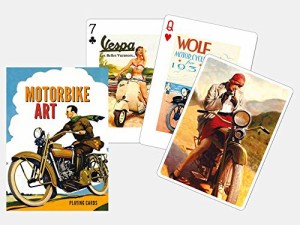 海外カードゲーム 英語 アメリカ Piatnik 1647 "Motorbike Art Card Game (55-Piece)