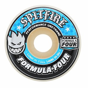 ウィール タイヤ スケボー Spitfire Wheels Formula Four Conical Full White w/Blue Skateboard Wheels -