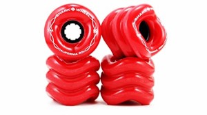 ウィール タイヤ スケボー Shark Wheel 60 mm 78a, Skateboard Cruising Wheels, California Roll, Red, S