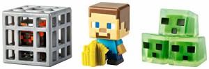 マインクラフト マイクラ mojang Minecraft Mini Figure 3-Pack, Farming Steve, Spawning Spider & Slime