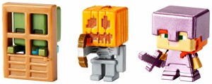 マインクラフト マイクラ mojang Minecraft Mini Figure 3-Pack, Alex with Enchanted Armor, Skeleton wi