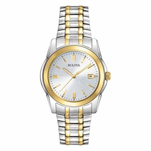 腕時計 ブローバ メンズ Bulova Men's Classic Two-Tone Stainless Steel 3-Hand Date Quartz Watch, 38mm 