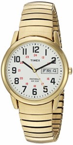 腕時計 タイメックス メンズ Timex Men's Easy Reader 35mm Watch ? Gold-Tone Case White Dial with E