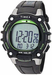 腕時計 タイメックス メンズ Timex Men's TW5M03400 Ironman Classic 100 Full-Size Black/Green Resin S