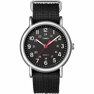 腕時計 タイメックス メンズ Timex Unisex T2N647 Weekender 38mm Black Nylon Slip-Thru Strap Watch