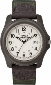 腕時計 タイメックス メンズ Timex Men's T49101 Expedition Camper Green Nylon/Leather Strap Watch