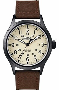 腕時計 タイメックス メンズ Timex Men's Expedition Scout 40mm Watch ? Cream Dial Black Case & Bro
