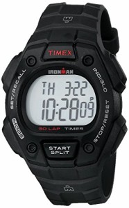 腕時計 タイメックス メンズ Timex Men's T5K822 Ironman Classic 30 Black Resin Strap Watch