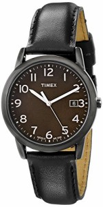 腕時計 タイメックス メンズ Timex Men’s T2N947 South Street Black Leather Strap Watch