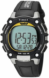 腕時計 タイメックス メンズ Timex Men's T5E231 Ironman Classic 100 Black/Yellow Resin Strap Watch