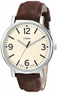 腕時計 タイメックス メンズ Timex Unisex T2P526AB Originals Silver-Tone Watch with Brown Leather Ba