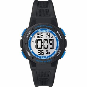 腕時計 タイメックス メンズ Marathon by Timex Unisex TW5K84800 Digital Mid-Size Black/Blue Resin St