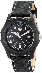 腕時計 タイメックス メンズ Timex Men's T49689 Expedition Camper Black Nylon Strap Watch