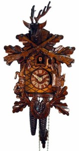 カッコー時計 インテリア 壁掛け時計 August Schwer Cuckoo Clock Hunting Clock Antique 1.0067.01.